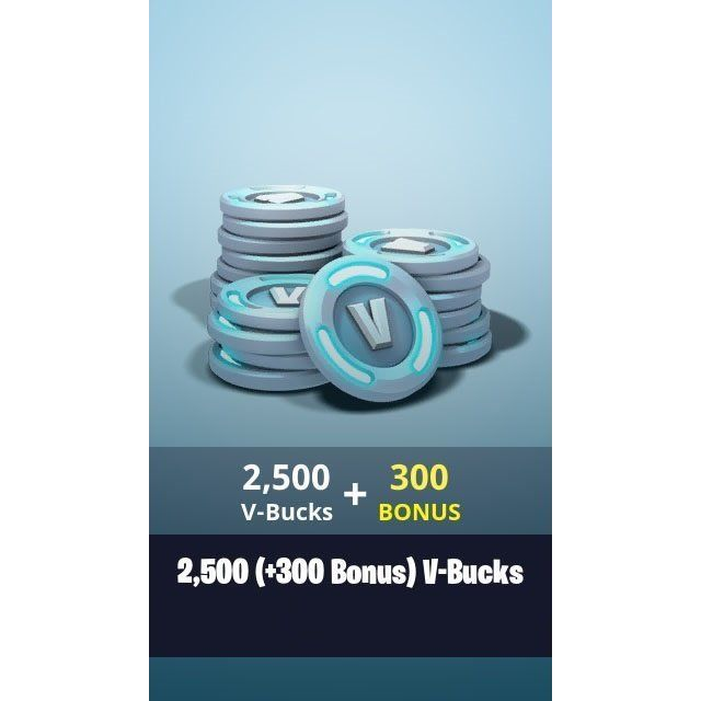 fortnite vbucks 2500 300 only pc all region - fortnite v bucks 2500