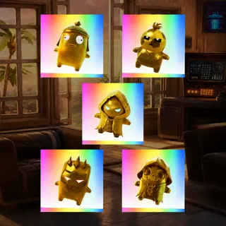 ALL 5 NEW GOLD SPRITES