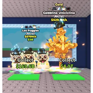 Bundle - Gobblino Uniciclino Gold 529.3 M/s, Los Puggies 570 M/s