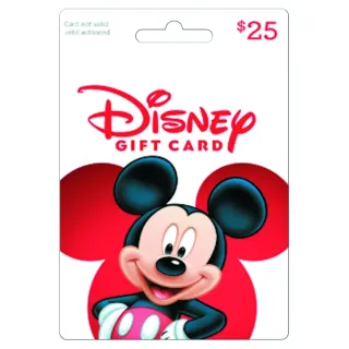 $25.00 Disney E Gift Card