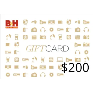 $200.00 B & H Photo E Gift Card