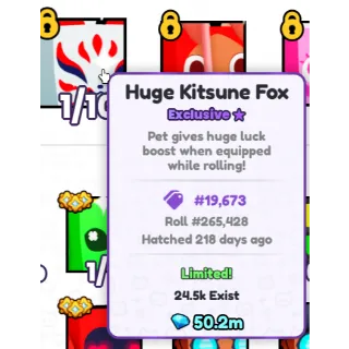 Huge kitsune fox Pets go