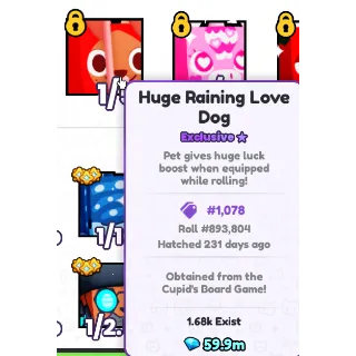 Huge Raining Love Dog Pets go