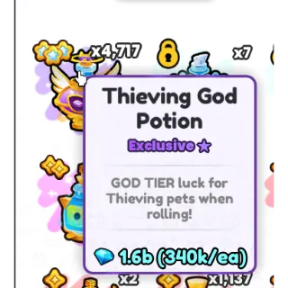 Thieving God Potion x4717 pets go
