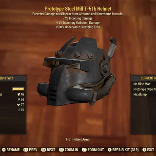 prototype steel t51 helm