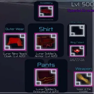 Jujutsu Infinite | Lunar Set With Spear And Cloak