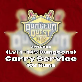 Dungeon Quest Reborn | Carry Service (10x Runs)