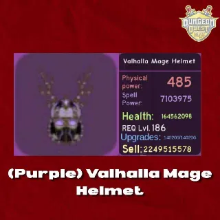 Dungeon Quest Reborn | (Purple) Valhalla Mage Helmet