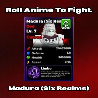 Roll Anime To Fight! | Cursed Madura (Six Realms)