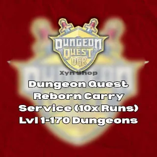 Dungeon Quest Reborn | Carry Service (10x Runs)
