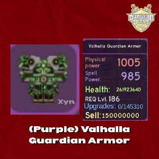 Dungeon Quest Reborn | (Purple) Valhalla Guardian Armor