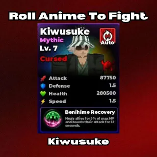 Roll Anime To Fight | Lvl 7 Cursed Kiwusuke (Viking)