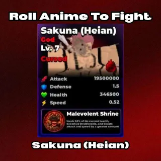 Roll Anime To Fight | Lvl 7 Double Cursed Sakuna (Heian)