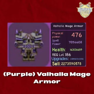 Dungeon Quest Reborn | (Purple) Valhalla Mage Armor