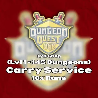 Dungeon Quest Reborn | Carry Service (10x Runs)