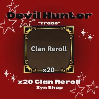 Devil Hunter | x20 Clan Reroll
