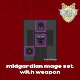 Dungeon Quest Reborn | Midgardian Mage Set With Weapon