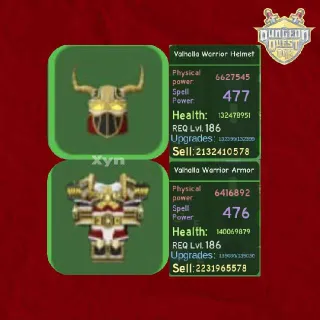 Dungeon Quest Reborn | Valhalla Warrior Set