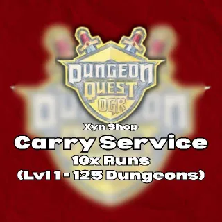 Dungeon Quest Reborn | Carry Service (10x Runs)