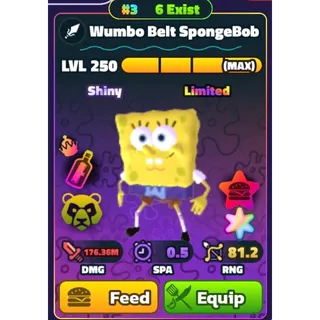 SINGLE DIGIT RAINBOW SS SHINY Wumbo Belt SpongeBob | Spongebob Tower Defense