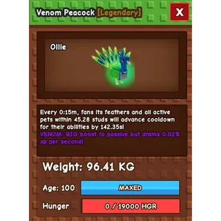 [OLLIE] 96.41 KG VENOM Peacock