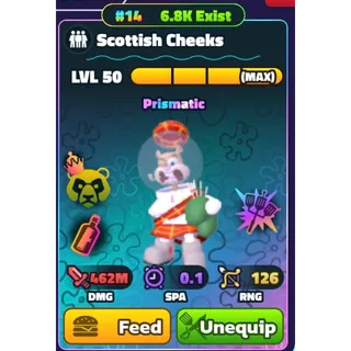 Rare Rainbow double digits Scottish Cheeks - Spongebob Tower Defense