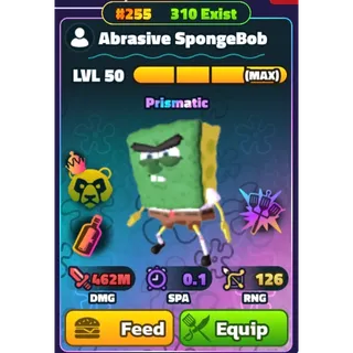 Gold 255 Abrasive Spongebob NC HDS - Spongebob Tower Defense