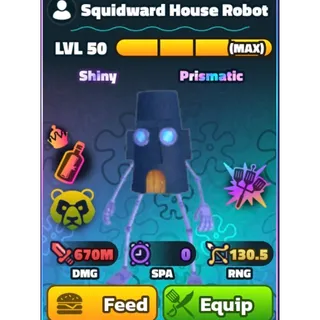Rainbow Shiny Squidward House Robot NC HDS