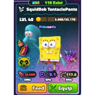 [CU] Rainbow SquidBob TentaclePants - Spongebob Tower Defense