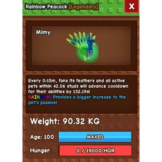 [MIMY] 90 KG RAINBOW Peacock