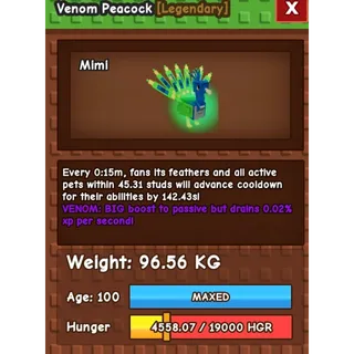 [MIMI] 96.56 KG VENOM Peacock