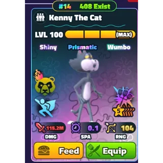 [CU] Rare Digits RAINBOW 14 Kenny The Cat SIDEKICK HDS - Spongebob Tower Defense