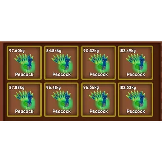 8x [ NIGHTMARE + VENOM ] Titanic Peacocks + 1 BONUS COLOSAL PEA - Grow a Garden