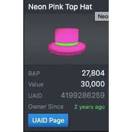 Neon pink top hat