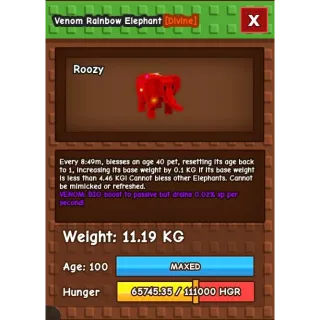 11KG RBH ELEPHANT VENOM CHEAPEST