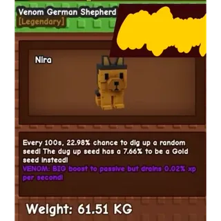 61KG GERMAN SHEPERD SHEPHERD VENOM