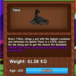 61KG GIANT SCORPION VENM