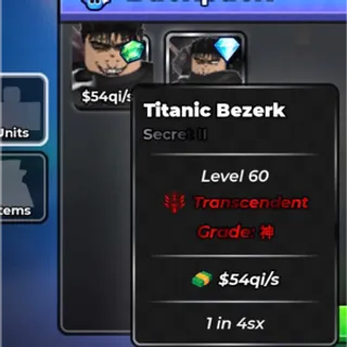 TITANIC BEZERK 54QI/S
