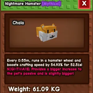 61KG HUGE HAMSTER NM