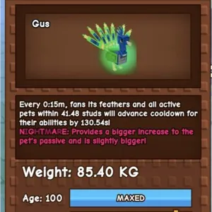 85KG PEACOCK NIGHTMARE