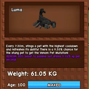 61KG GIANT SCORPION VENM