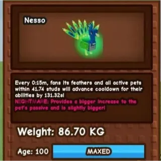 85KG PEACOCK NIGHTMARE