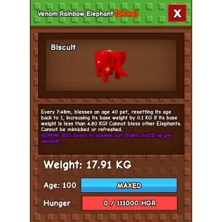 17.91Kg RBH ELEPHANT VENOM