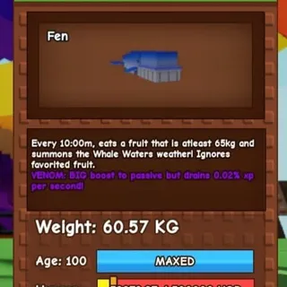 60KG BLUE WHALE DLC PET