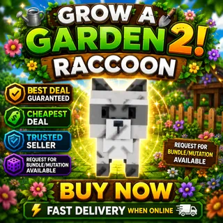 1X RACCOON GROW A GARDEN 2 CHEAPEST BEST DEAL