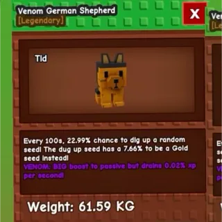 61KG GERMAN SHEPERD SHEPHERD VENOM