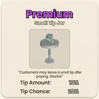 Run A Restaurant - 2x Small Tip Jar