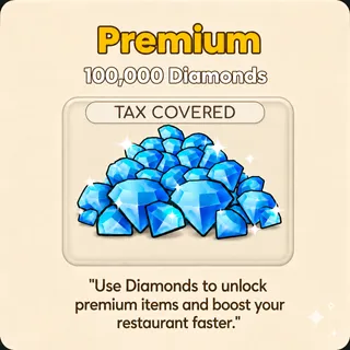 Run A Restaurant - 100K (100,000) Diamond Gems