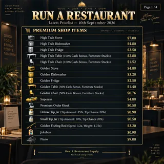 Run A Restaurant - Full Pricelist (Custom Bundle)