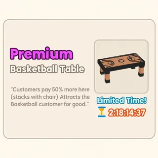 Run A Restaurant - Basketball Table